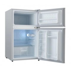 美的双门冰箱 88升 冷藏又冷冻 节能低噪 BCD-88CM（浅灰）